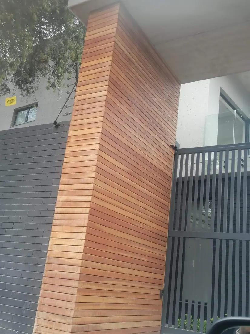 Timber cladding detail