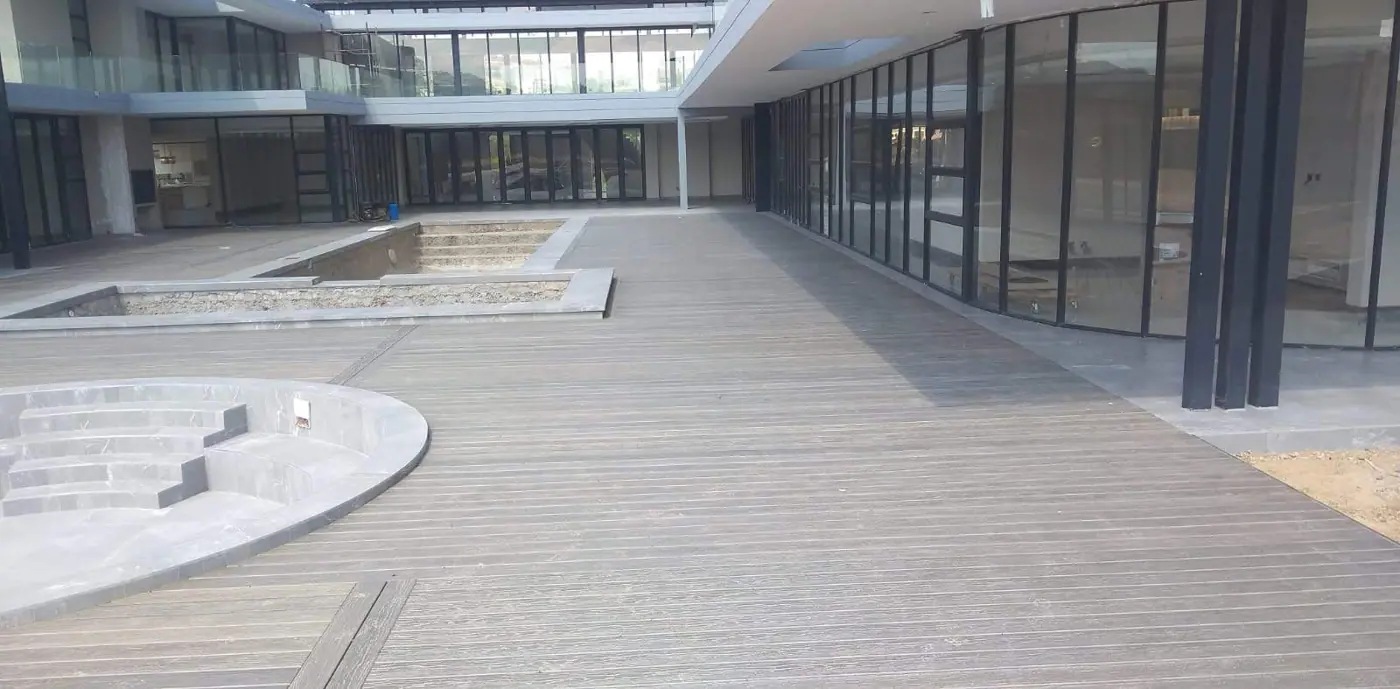 Courtyard decking