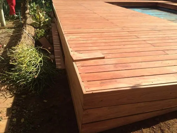 Deck board finish