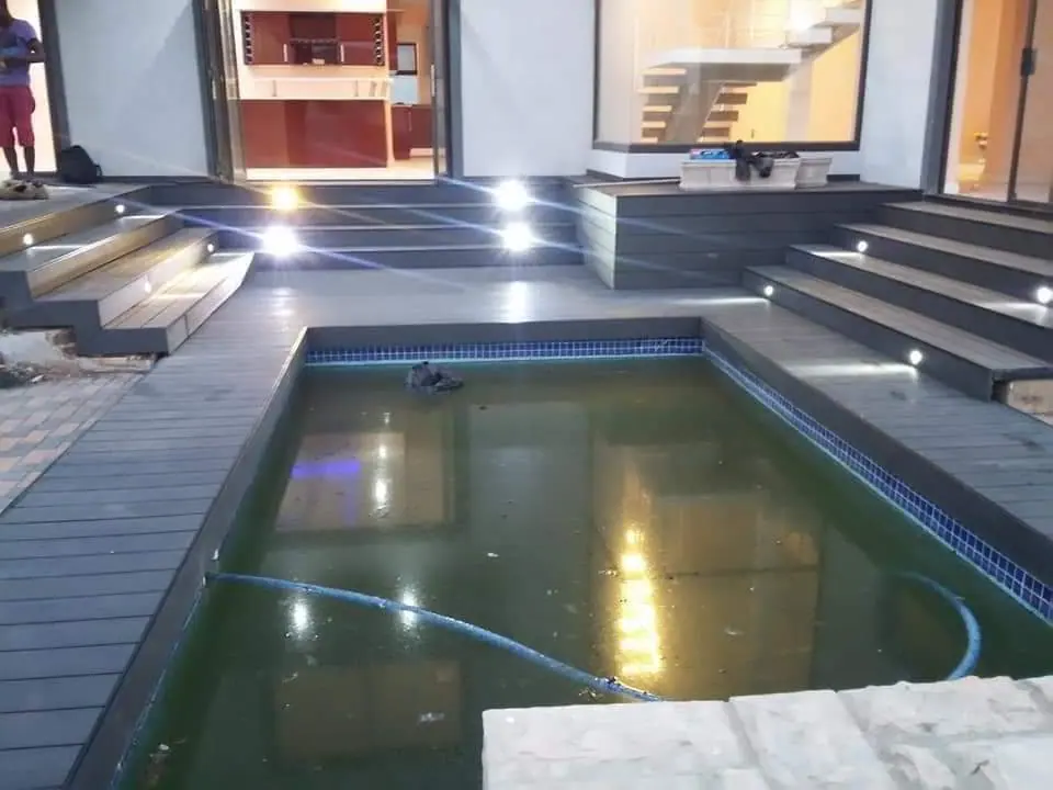 Covered indoor pool